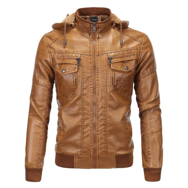 BLACK LEATHER JACKET - Image 5