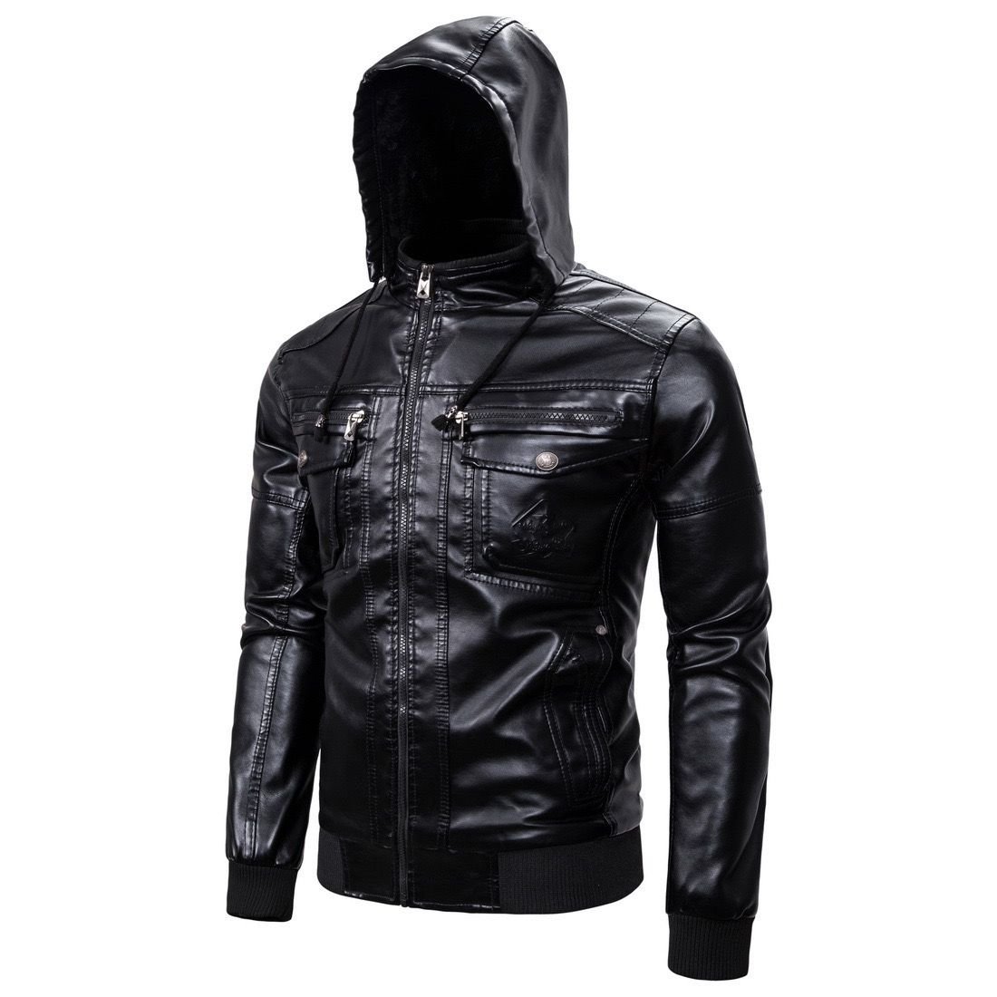 BLACK LEATHER JACKET - Image 3